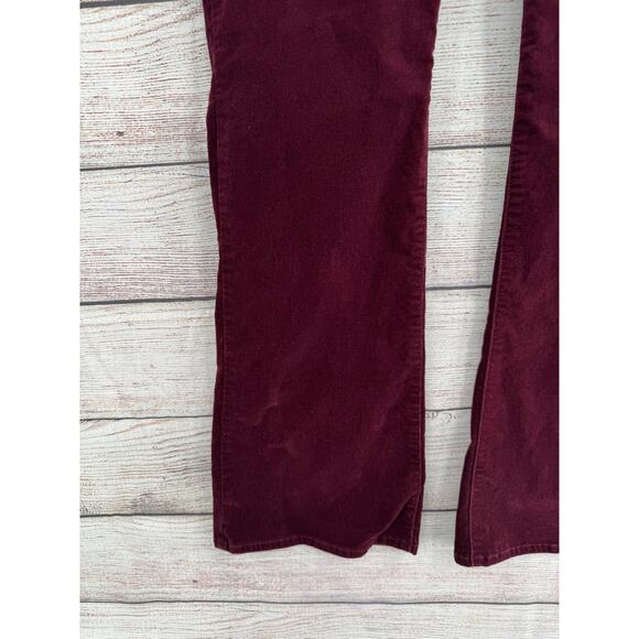 Kut from the Kloth Karen Baby Bootcut Corduroy Jeans Womens 12 Burgundy Wine - Picture 5 of 11